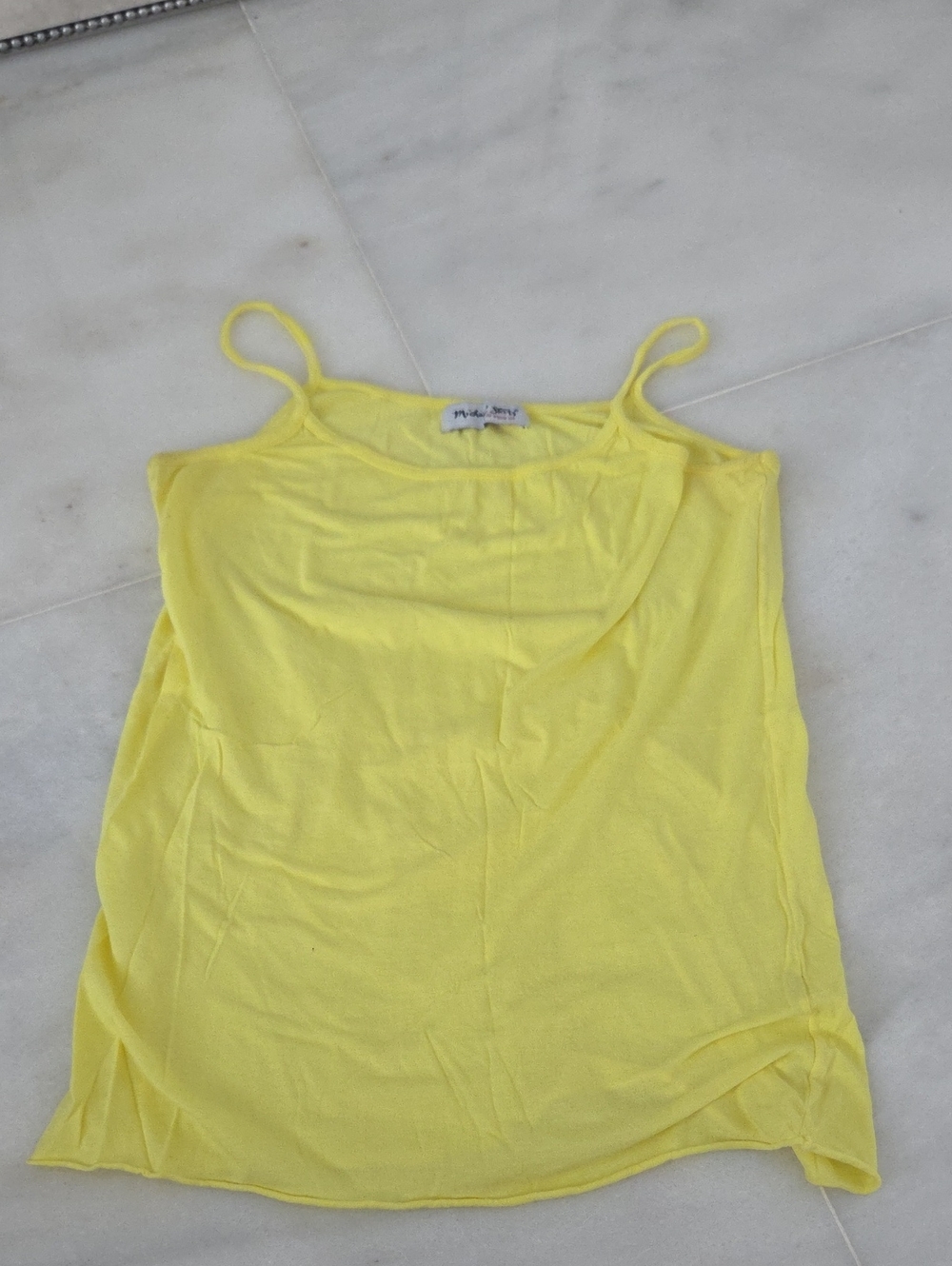 Michael Stars Yellow Spaghetti Strap Tank Top